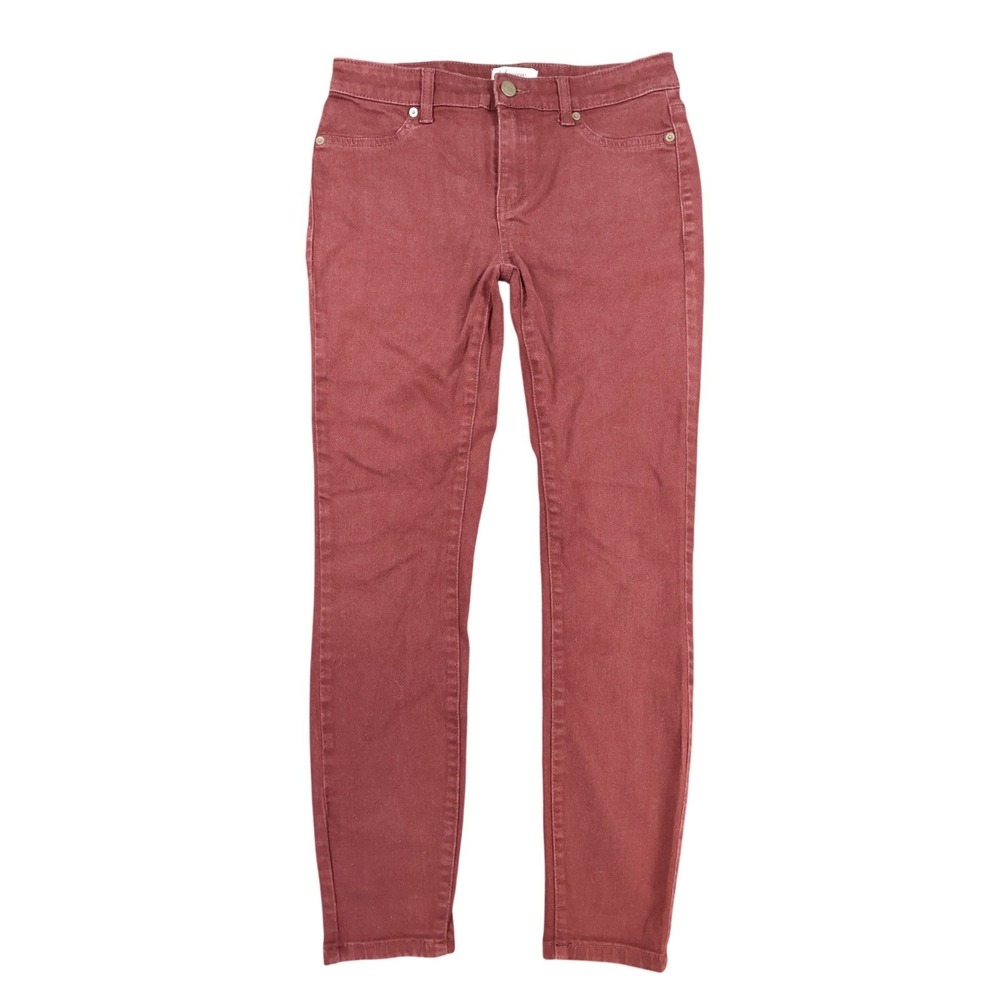 Lakeview Denim Skinny Jeans Womens 27 Burgundy Red Cotton Blend Stretch Slim